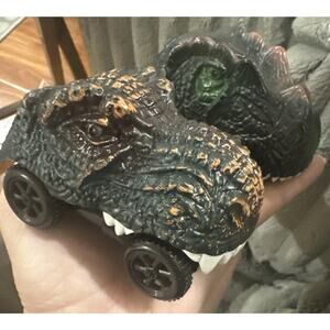 2 Dinosaurs Head Cars Light Up Motorized Toys Vehicles Dinos Pull‎ Back